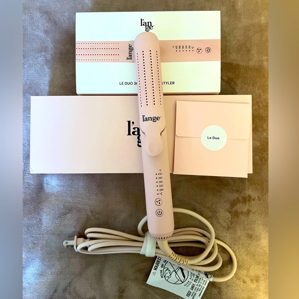 L'ANGE HAIR Le Duo 360° Airflow Styler-BLUSH- curls and straightens
